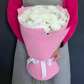 Букет «Моно из хризантем» от интернет-магазина «Мелисса» в Нижнем Тагиле