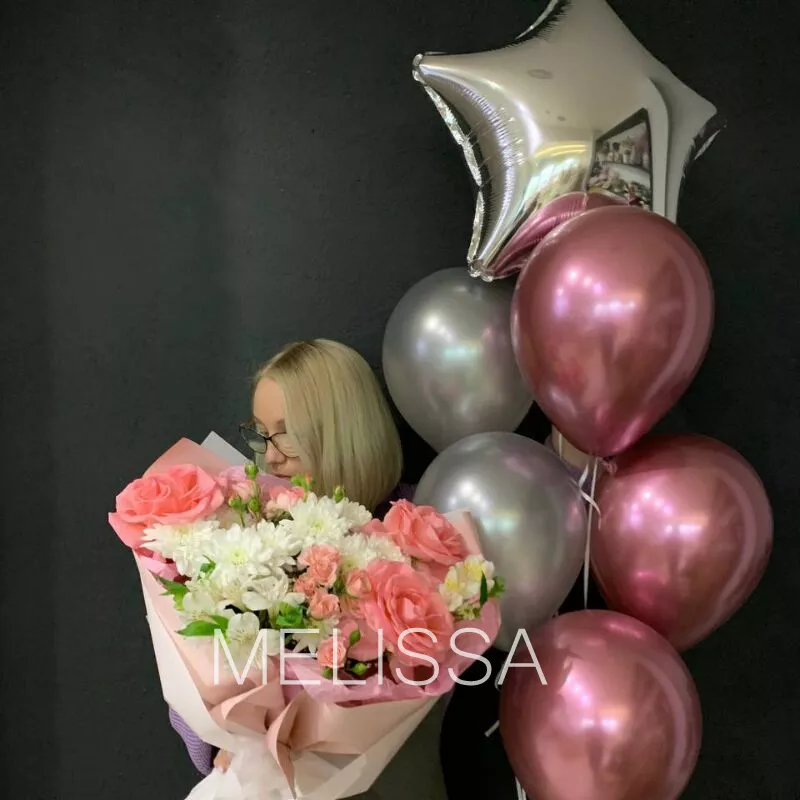 Композиция из шаров &laquo;Микс&raquo;