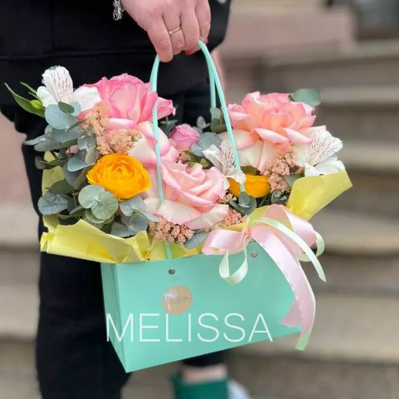 Композиция в сумке &laquo;Бирюза&raquo;